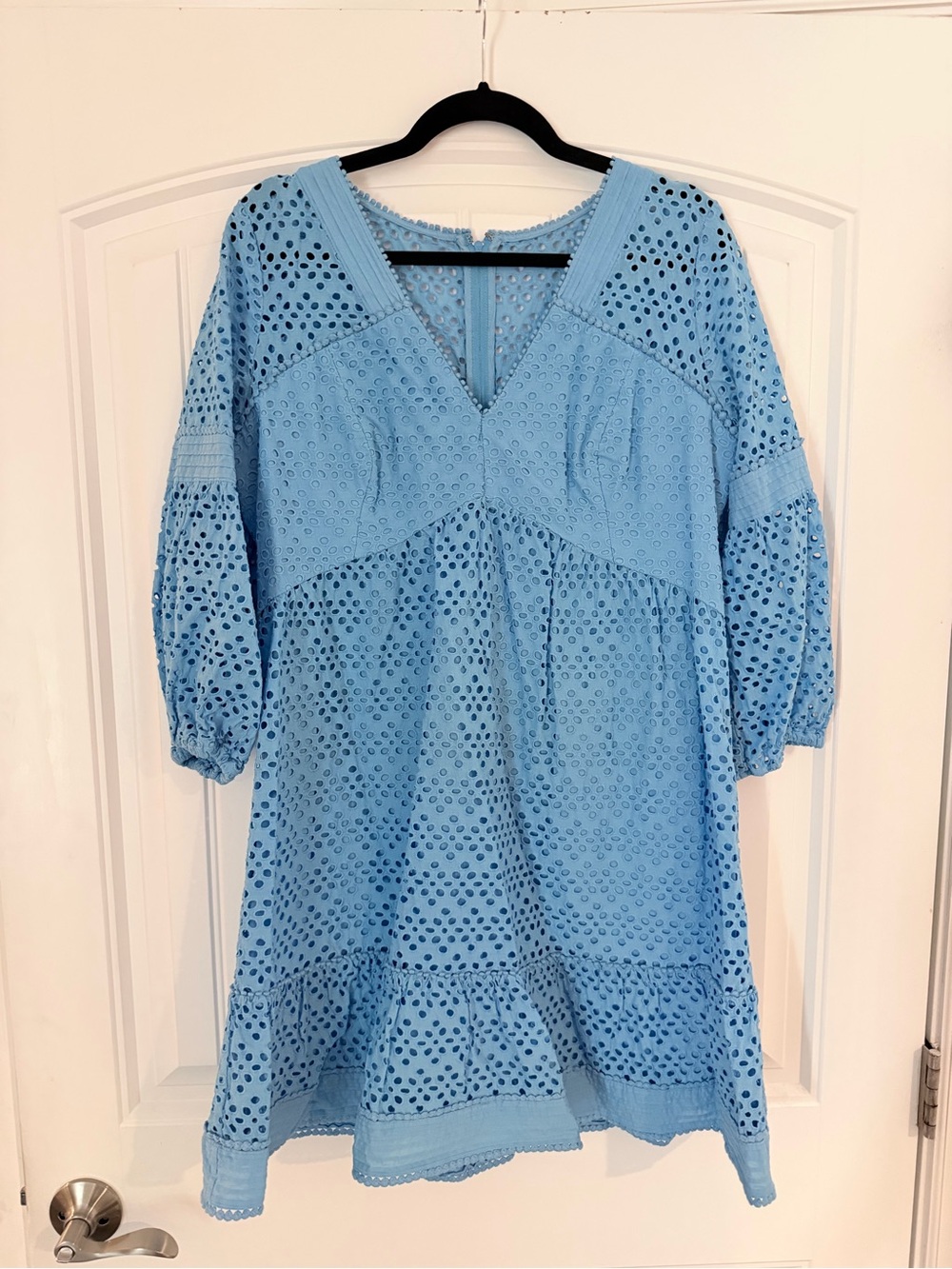Lilly Pulitzer Sky Blue Eyelet Midi Dress